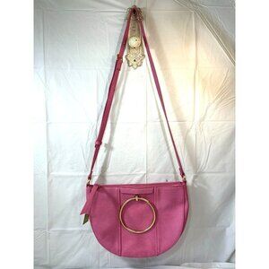 Foley & Corinna Rose Pink Faux Leather Limelight City Crescent Handbag